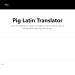 Pig-Latin Translator